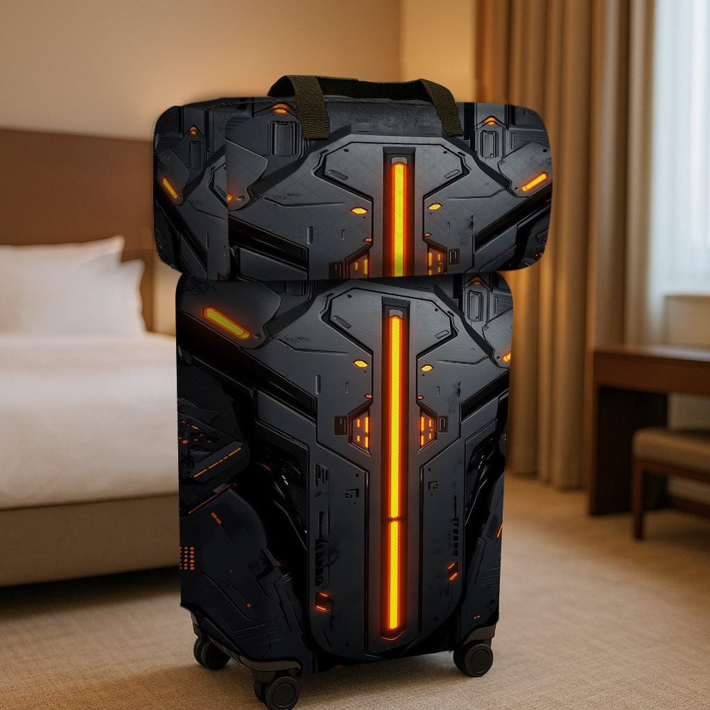 2pcs Luggage Cover Set – Suitcase Protector + Travel Bag, Mechanical Armor Design, Dust & Scratch Resistant