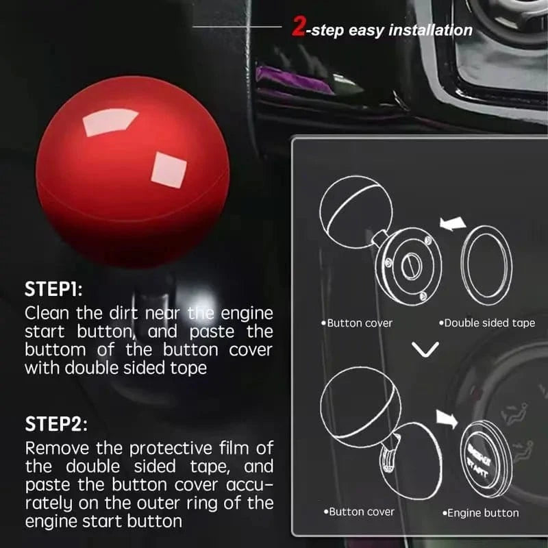2025 Car Engine Start Button Cover – Push Start/Stop Ignition Switch - FastZen