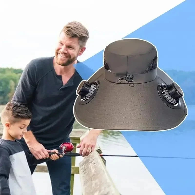 2025 Solar Fan Wide Brim Hat – Dual Power, Adjustable Sun Protection Hat for Outdoor - FastZen