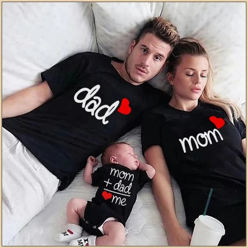 2025 Summer Family Matching T-Shirts – Dad Mom and Me Outfits, Parent - Child Clothing Set - FastZen