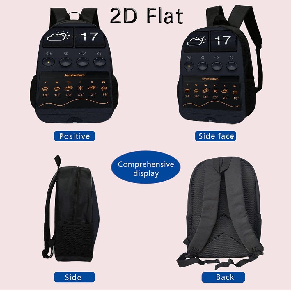 3PCS Zipper Closure Schoolbag Set – Unisex High Street Campus Backpack - Lightweight, Spacious & Stylish - FastZen