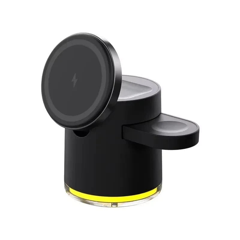 4 - in - 1 QI2 Wireless Charging Station – Fast Charger Dock with Night Light for MagSafe iPhone - FastZen