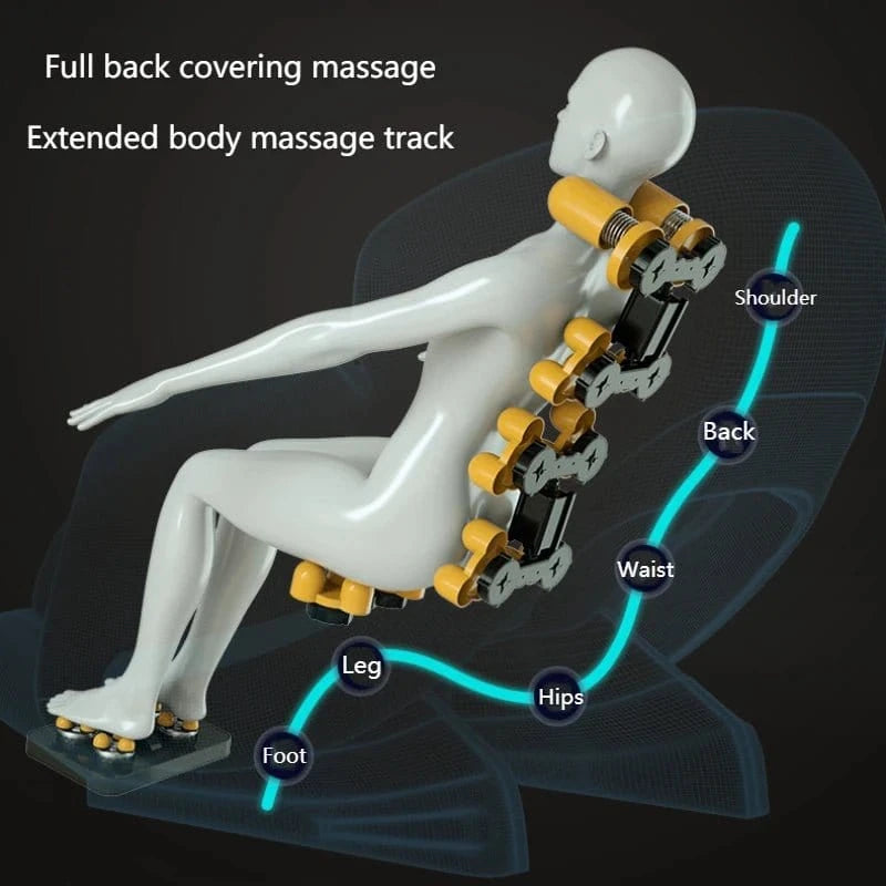 4D Full Body Massage Chair – SL Track, Zero Gravity Recliner, Heating, Airbags, Luxury Electric Massage Sofa - FastZen