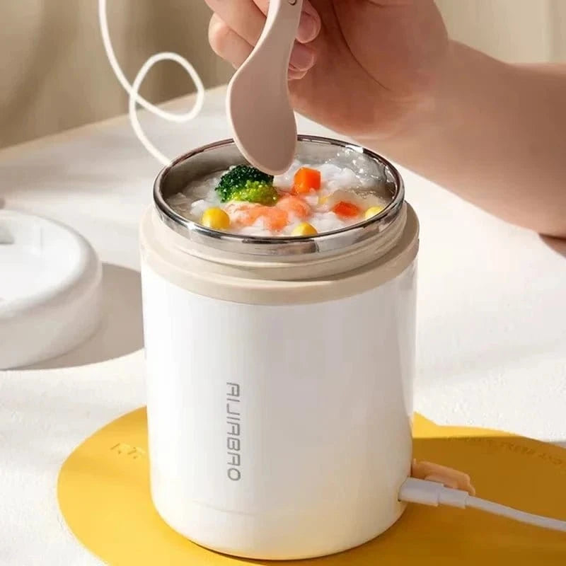 600ML USB Electric Heating Lunch Box – Portable Stainless Steel Food Warmer & Drink Heater - FastZen