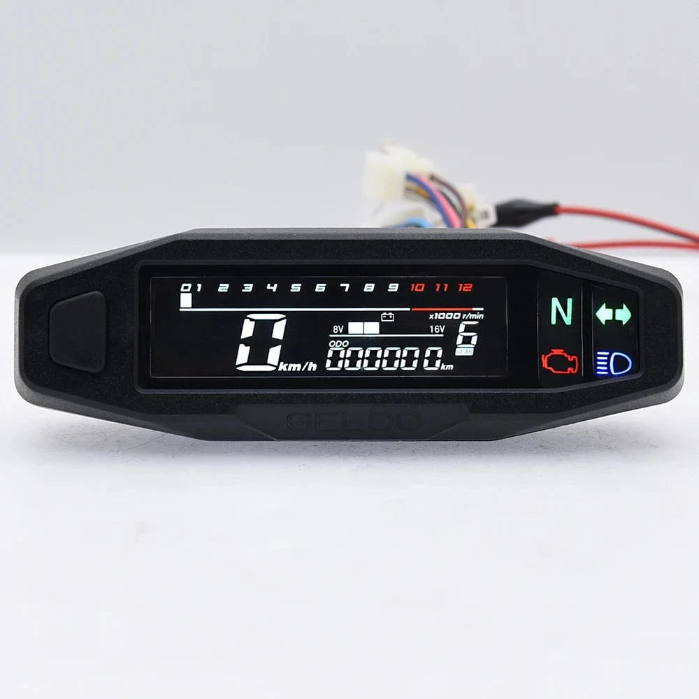Universal Digital Motorcycle Speedometer – Oil Gauge, Tachometer & Instrument Cluster with Turn Signal Light Indicatorgnal indicator, multifunction motorcycle meter