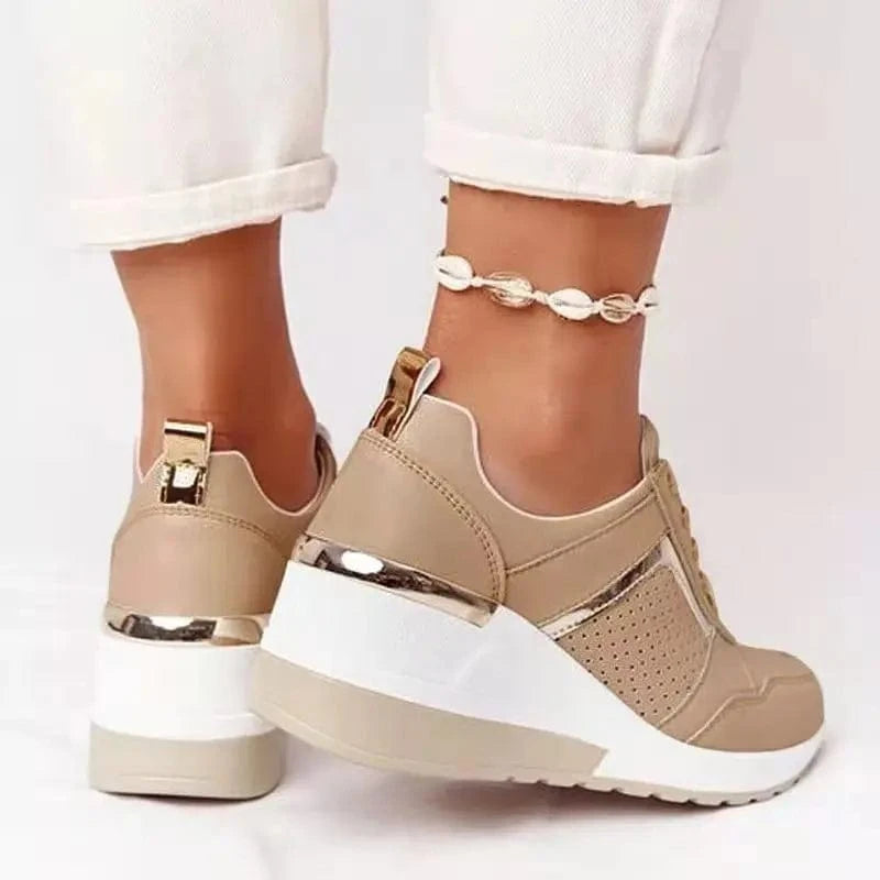 2025 Women’s Air Cushion Wedge Sneakers – Stylish Height-Increasing Sport Shoes for Everyday Comfort