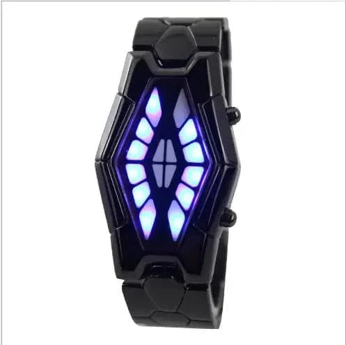 Fashion Men Iron Man Smart Fashion Cobra Head LED Electronic Watch Student Sports Boy Holiday Gift Nightclub Watch