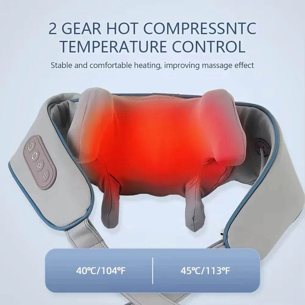 Wireless Neck & Back Massager – Kneading Shoulder, Cervical, and Trapezius Relaxation Shaw