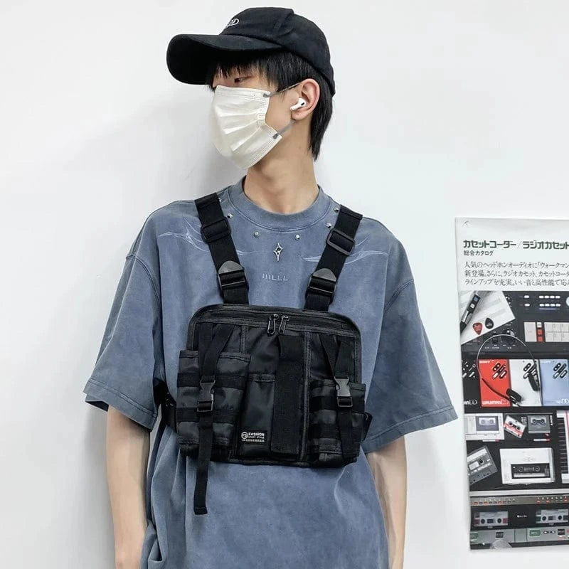2025 Hip-Hop Streetwear Chest Bag – Unisex Tactical Vest Backpack with Multi-Function Pockets for Sport & Travel