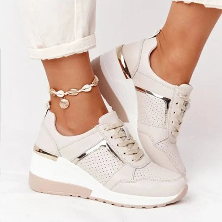 2025 Women’s Air Cushion Wedge Sneakers – Stylish Height-Increasing Sport Shoes for Everyday Comfort