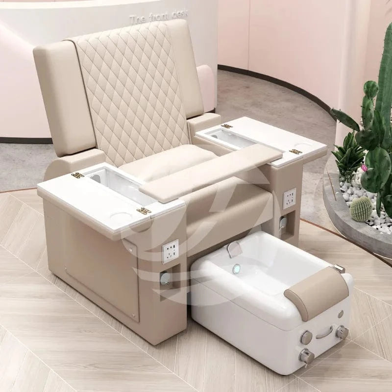 Luxury Electric Pedicure Spa Chair with Full Body Massage, Salon Manicure Sofa & Foot Spa Basin – Premium Spa Furniture