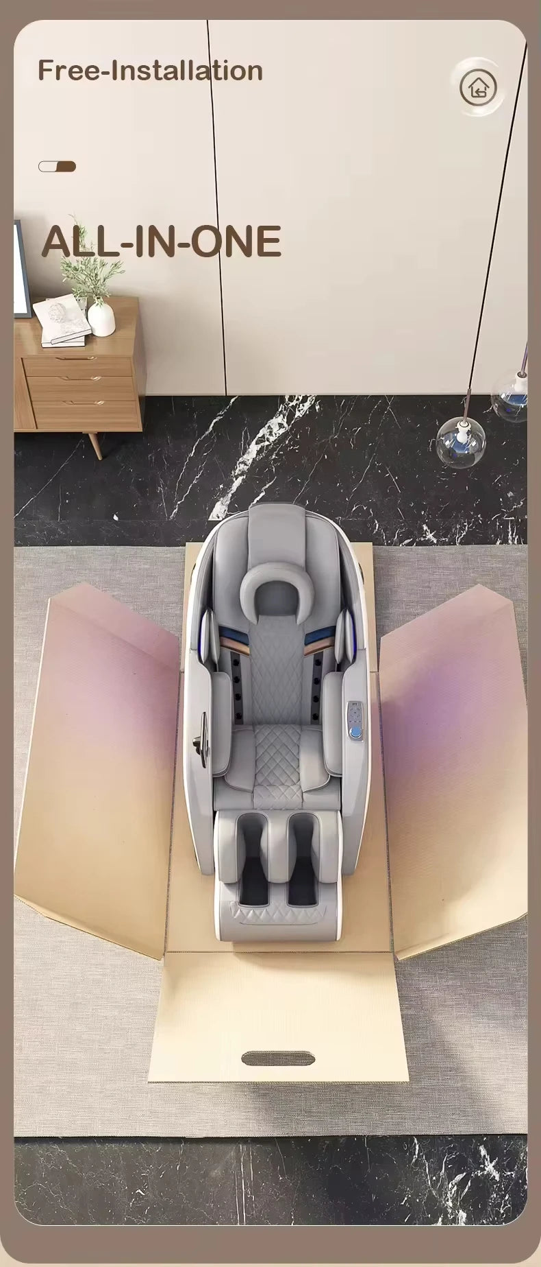 4D Massage Chair Luxury Full Body Zero Gravity Track Electric 3D Chair Luxury 8 Fixed-point Massage