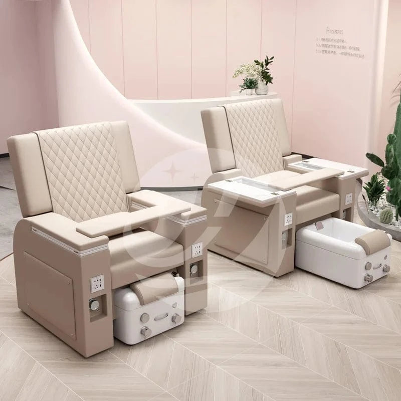 Luxury Electric Pedicure Spa Chair with Full Body Massage, Salon Manicure Sofa & Foot Spa Basin – Premium Spa Furniture
