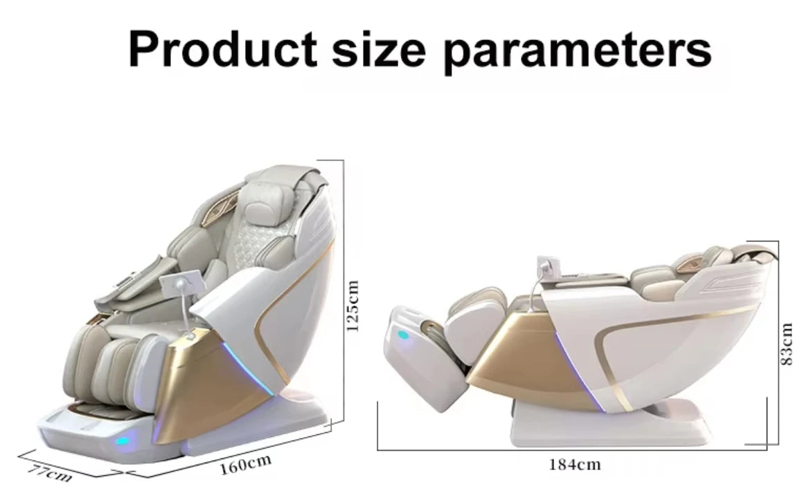 Elektrischer 4D-Massagesessel mit Dual-Core-Stretch-Shiatsu, Zero-Gravity-Doppelmechanismus-Stuhl für Massagesessel