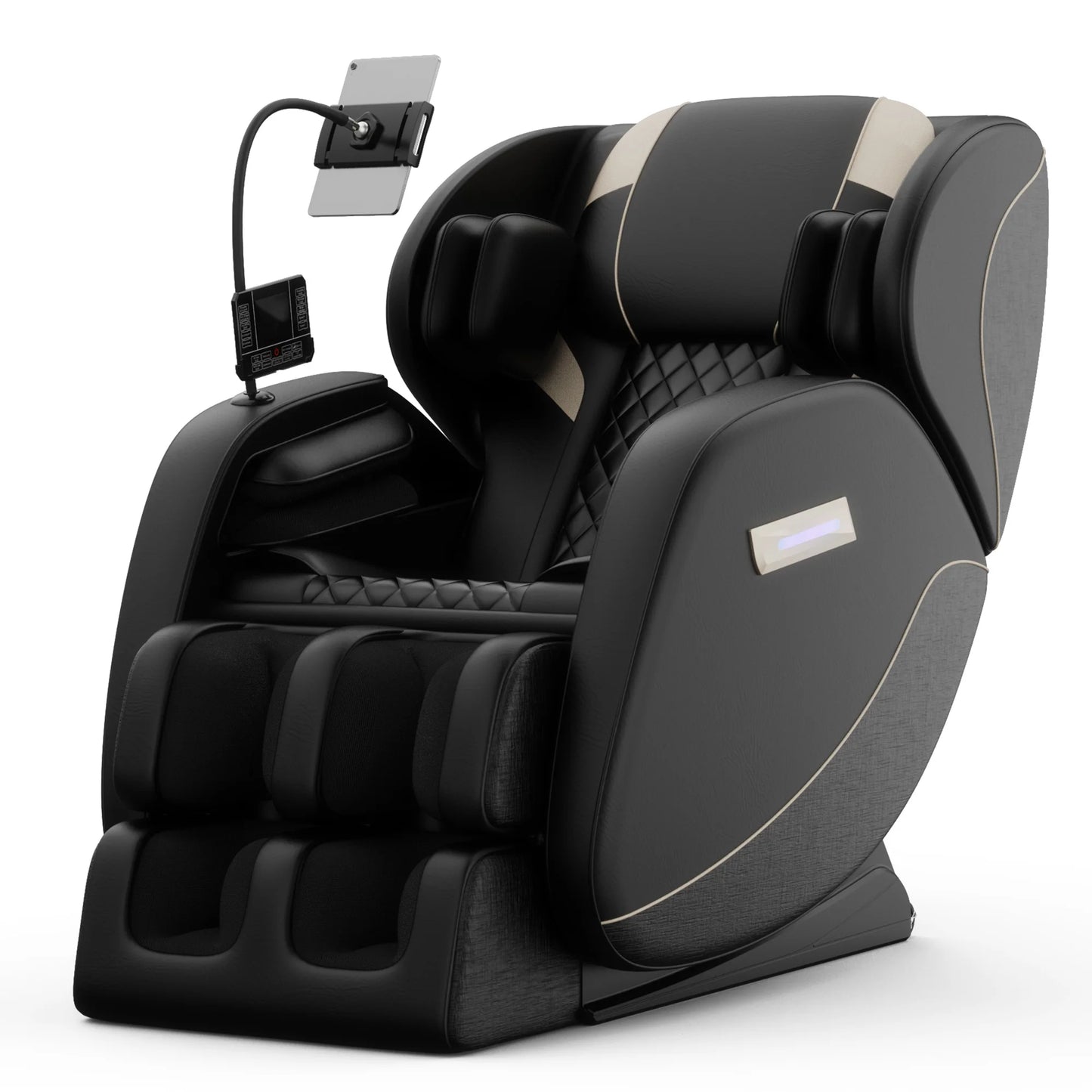 Zero-Gravity-Ganzkörpermassagesessel mit Heizung, Airbags, Fußroller und Touchscreen – bis zu 81 kg Tragkraft