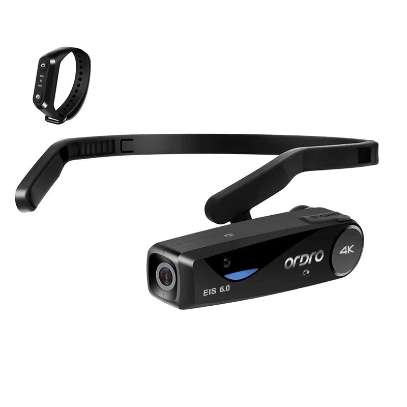 Ordro EP6 Plus Head-Mounted Vlog Camera – 4K 30FPS FPV WiFi Camcorder for YouTube, Live Streaming & Blogging