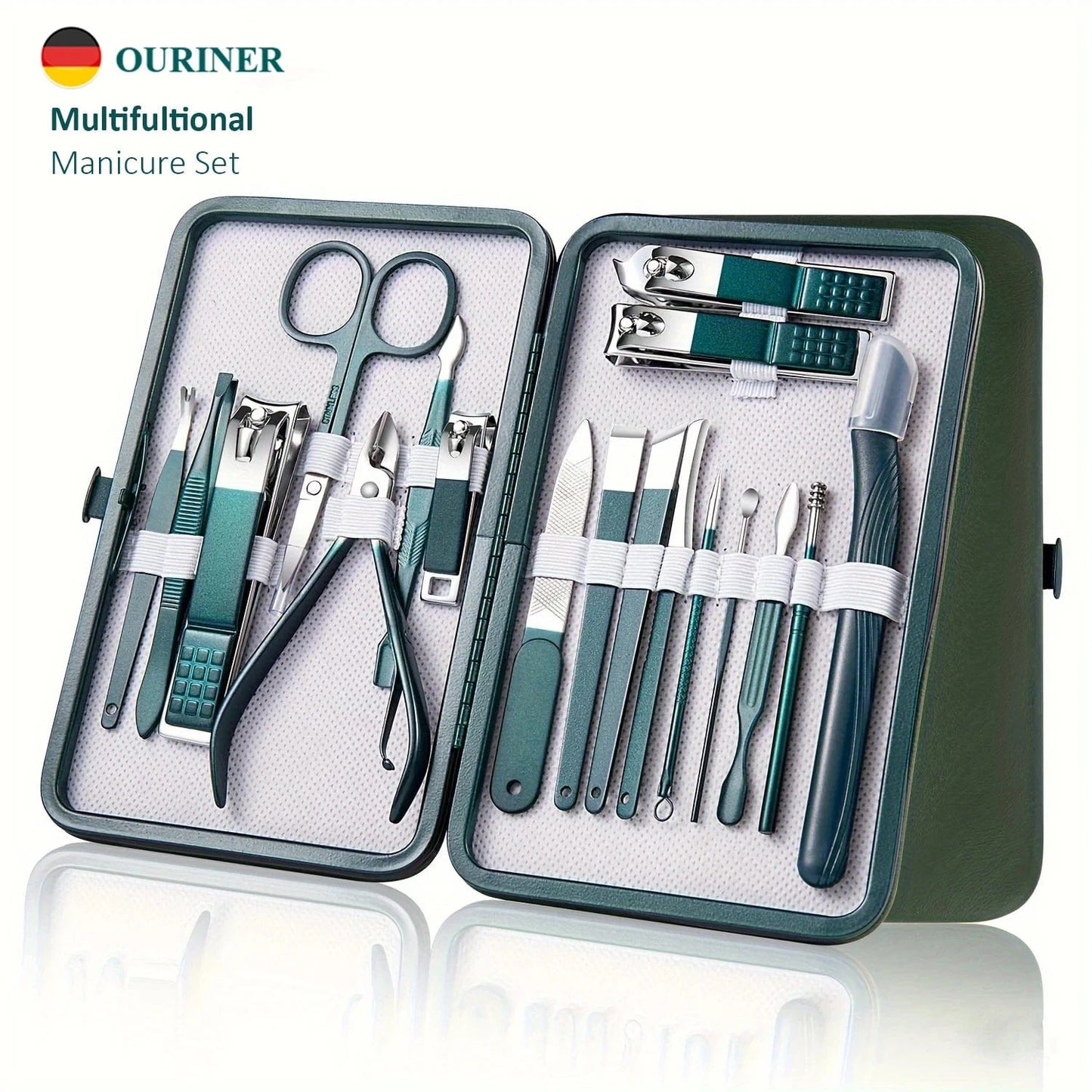 Professional 7/10/12/18-Piece Stainless Steel Manicure & Pedicure Kit