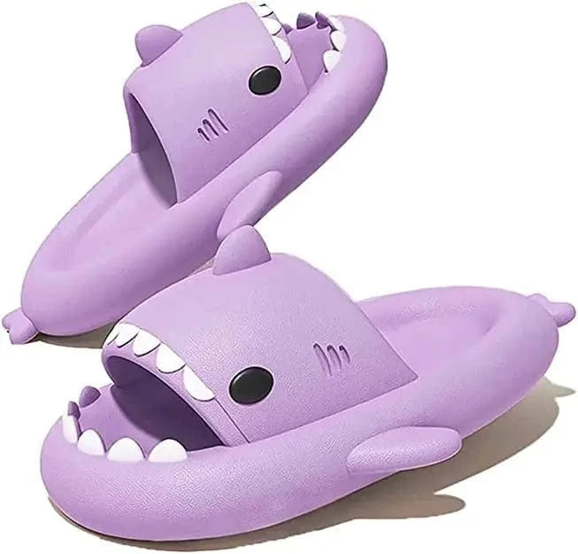 Shark Cloud Slides – Funny EVA Slippers for Women, Men & Kids