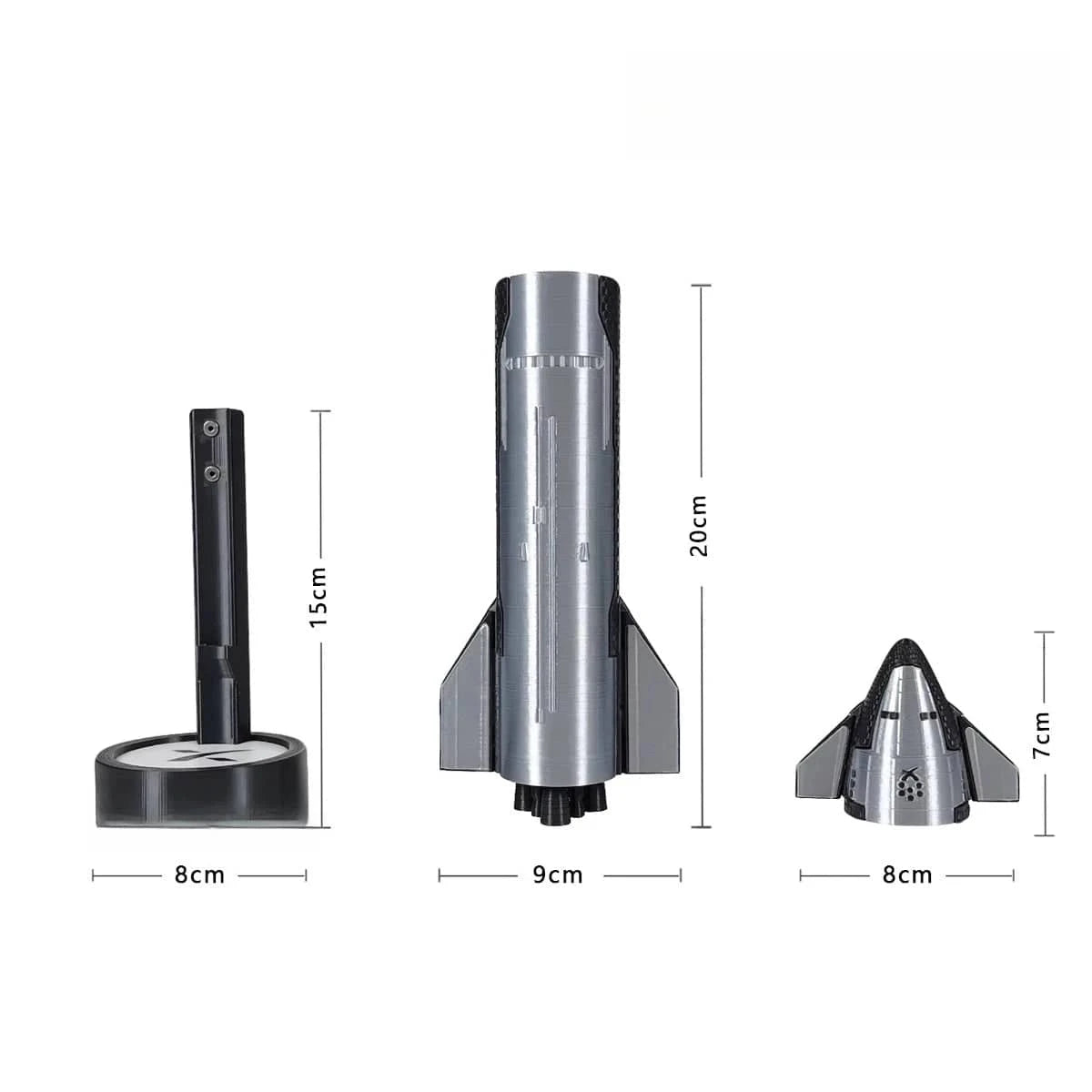 SpaceX Starship 1:200 Model Humidifier with Flame Effects – Functional Rocket Launcher Decorative Ornament
