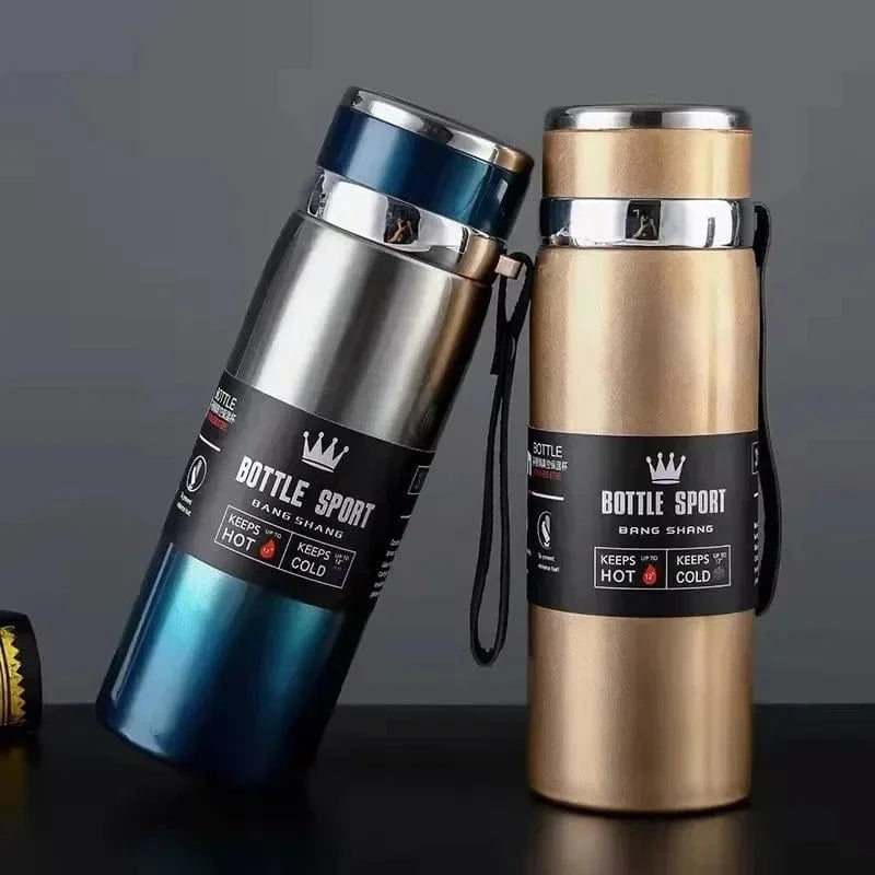 Bouteille d'eau thermique de 1000ml en acier inoxydable pour café et thé