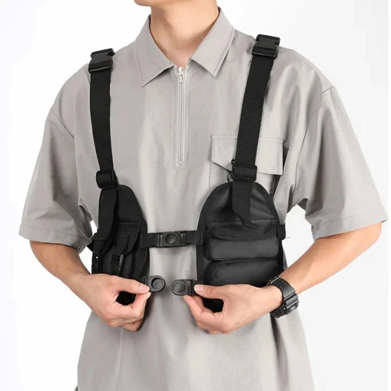2025 Hip-Hop Streetwear Chest Bag – Unisex Tactical Vest Backpack with Multi-Function Pockets for Sport & Travel