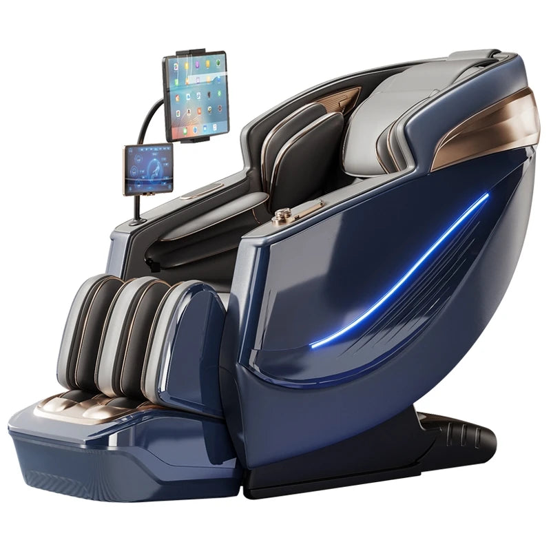 4D Smart Sensory Dual-Movement-SL-Track-Massagesessel, Thai-Stretch, elektrische Beinauflage, Liegesofa, Zero Gravity, Home-Office-Sessel