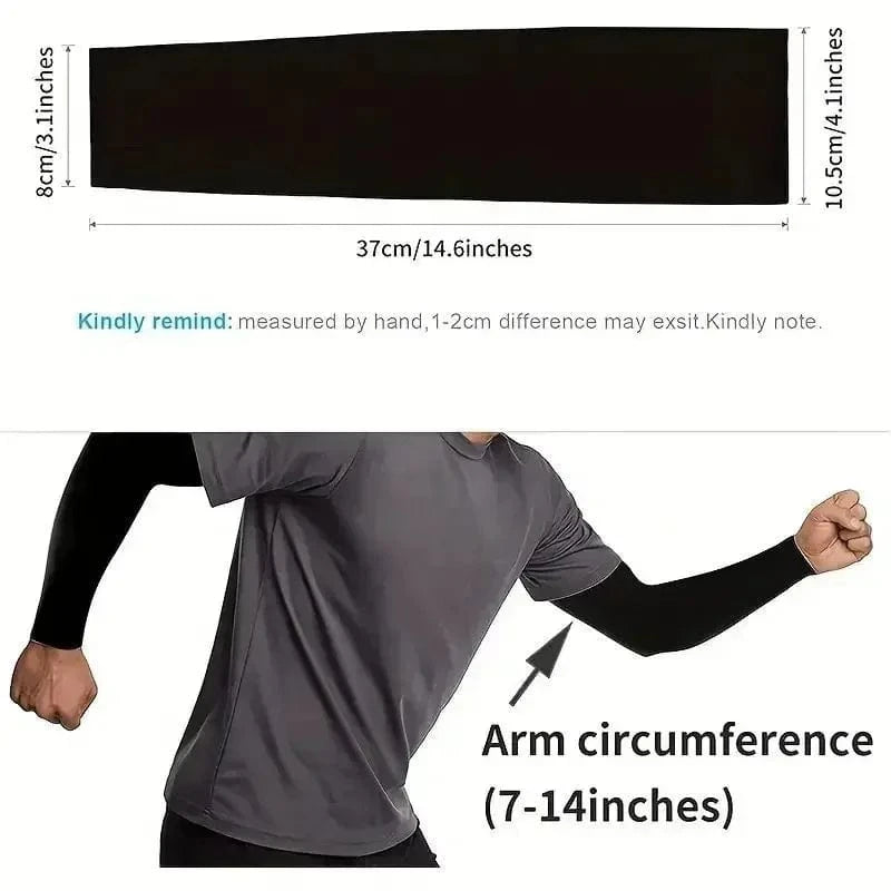Cooling Arm Sleeves – 1 Paire de Manchons de Protection Solaire Anti-UV pour Hommes et Femmes
