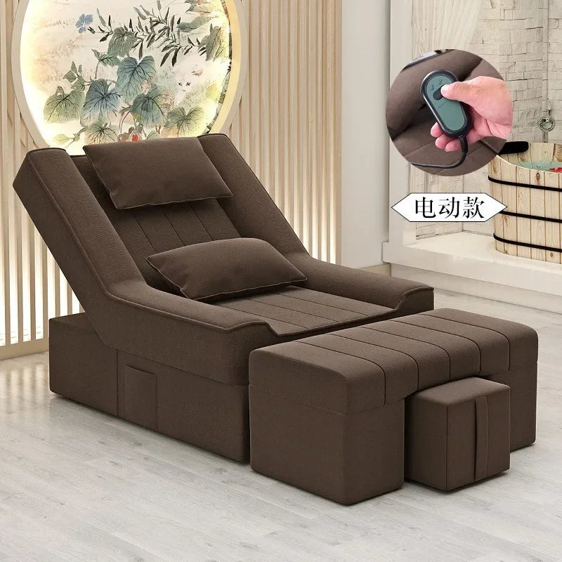 Foot massage sofa, electric massage bed, manicure and eyelash sofa, recliner to wash feet, pedicure ears and baths