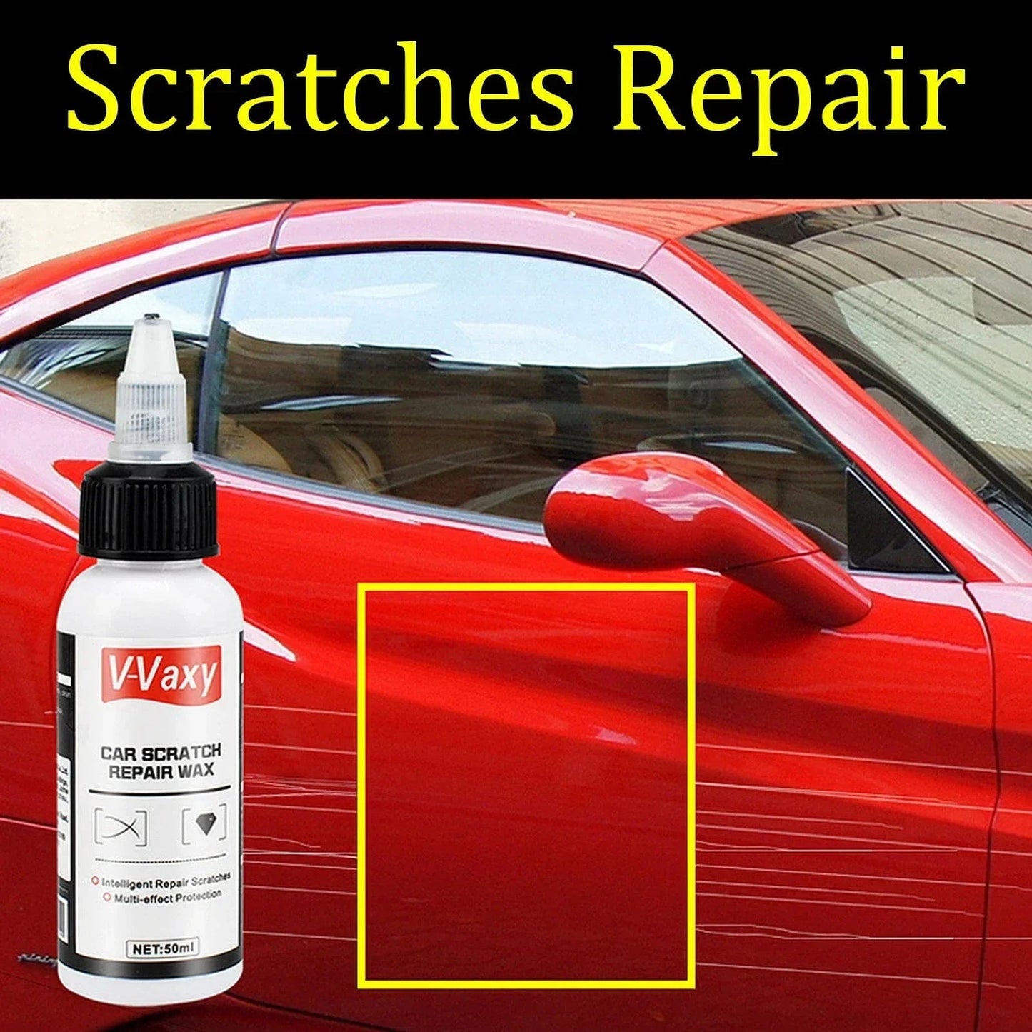 Car Scratch Repair Wax – Gentle Polish for Sun Lines, Nail Marks & Flying Paint