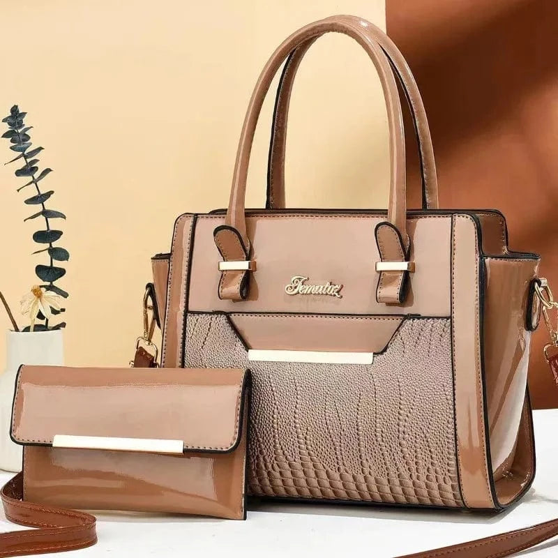 Sac à Main Femme 2025 – Grand Format Motif Croco – Sac Bandoulière / Tote Élégant en Cuir PU Haute Qualité
