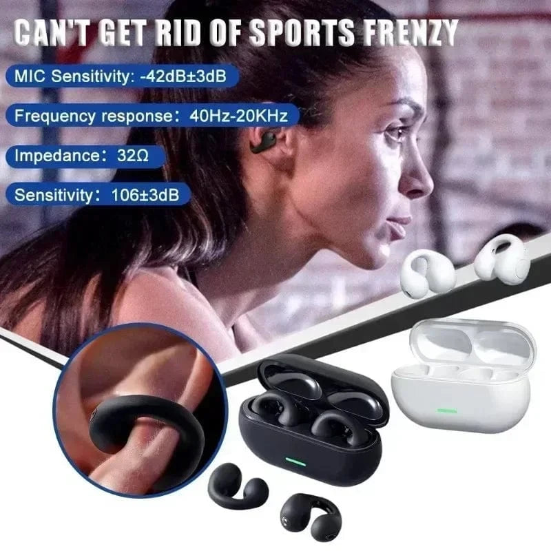 T75 Bone Conduction Bluetooth 5.3 Wireless Headphones – HiFi Sound, Waterproof TWS Sports Earphones