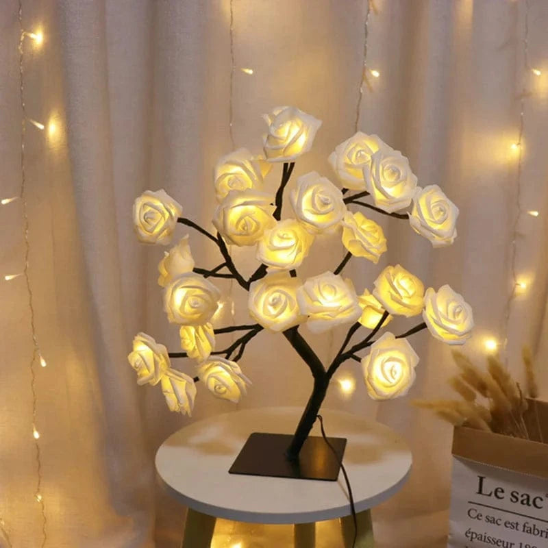 LED Rose Flower Table Lamp – Romantic Fairy Lights Decoration
