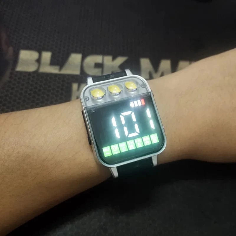 Sports LED Electronic Watch – USB Rechargeable Wristwatch with Flashlight