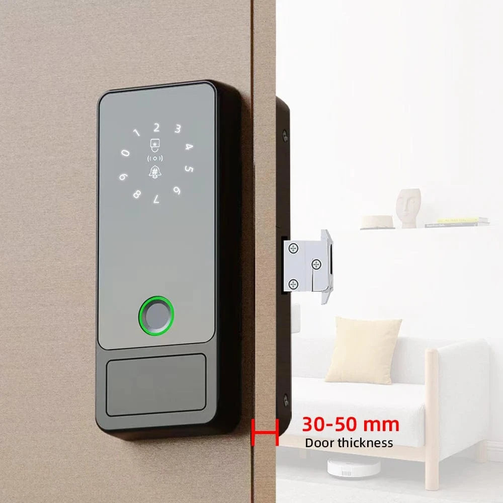 G18 Tuya Bluetooth Smart Door Lock – Fingerprint, APP, IC Card & Password Unlock for Steel/Wooden Doors