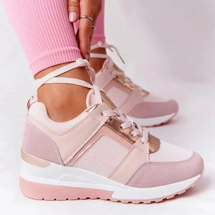 2025 Women’s Air Cushion Wedge Sneakers – Stylish Height-Increasing Sport Shoes for Everyday Comfort