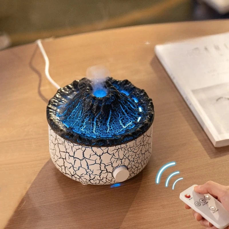 Volcanic Lava Aromatherapy Humidifier – Flame Effect with Simulated Smoke Rings