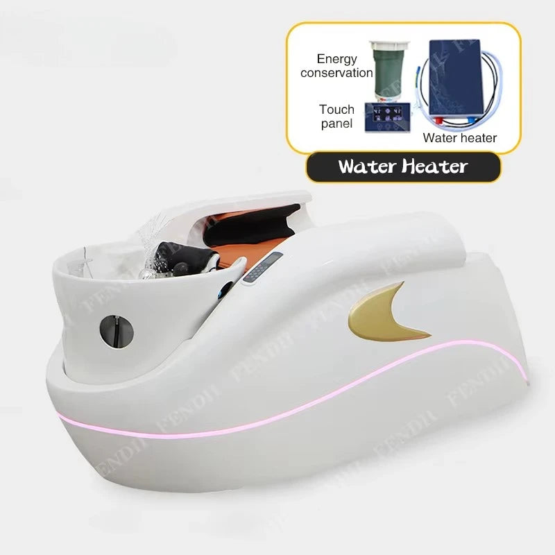 Professional Luxury Lounge Chair Barber Shop Head Spa Massage Shampoo Bed Hair Shampoo Chair