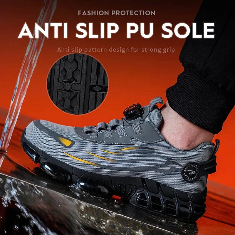 Breathable Slip-On Safety Shoes Lightweight Work Sneakers