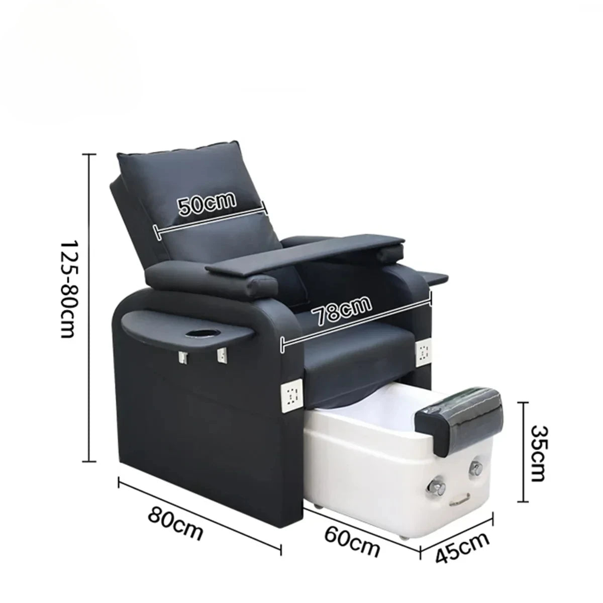 Fußbad-Nagelstuhl Pediküre-Stühle Salon SPA Fußmassage Maniküre Möbel Sofa Material mit elektrischer Rückenlehne