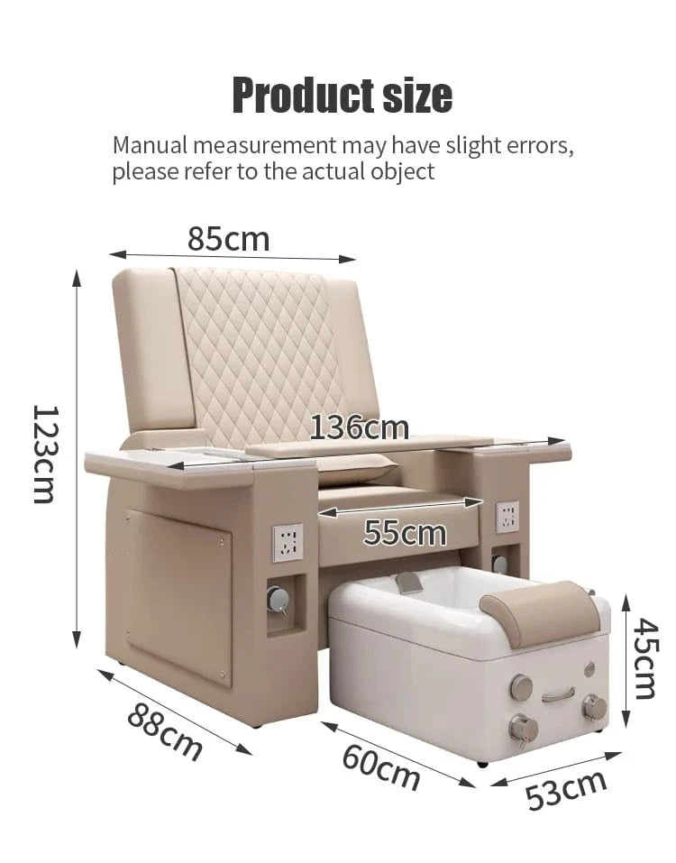 Luxury Electric Pedicure Spa Chair with Full Body Massage, Salon Manicure Sofa & Foot Spa Basin – Premium Spa Furniture