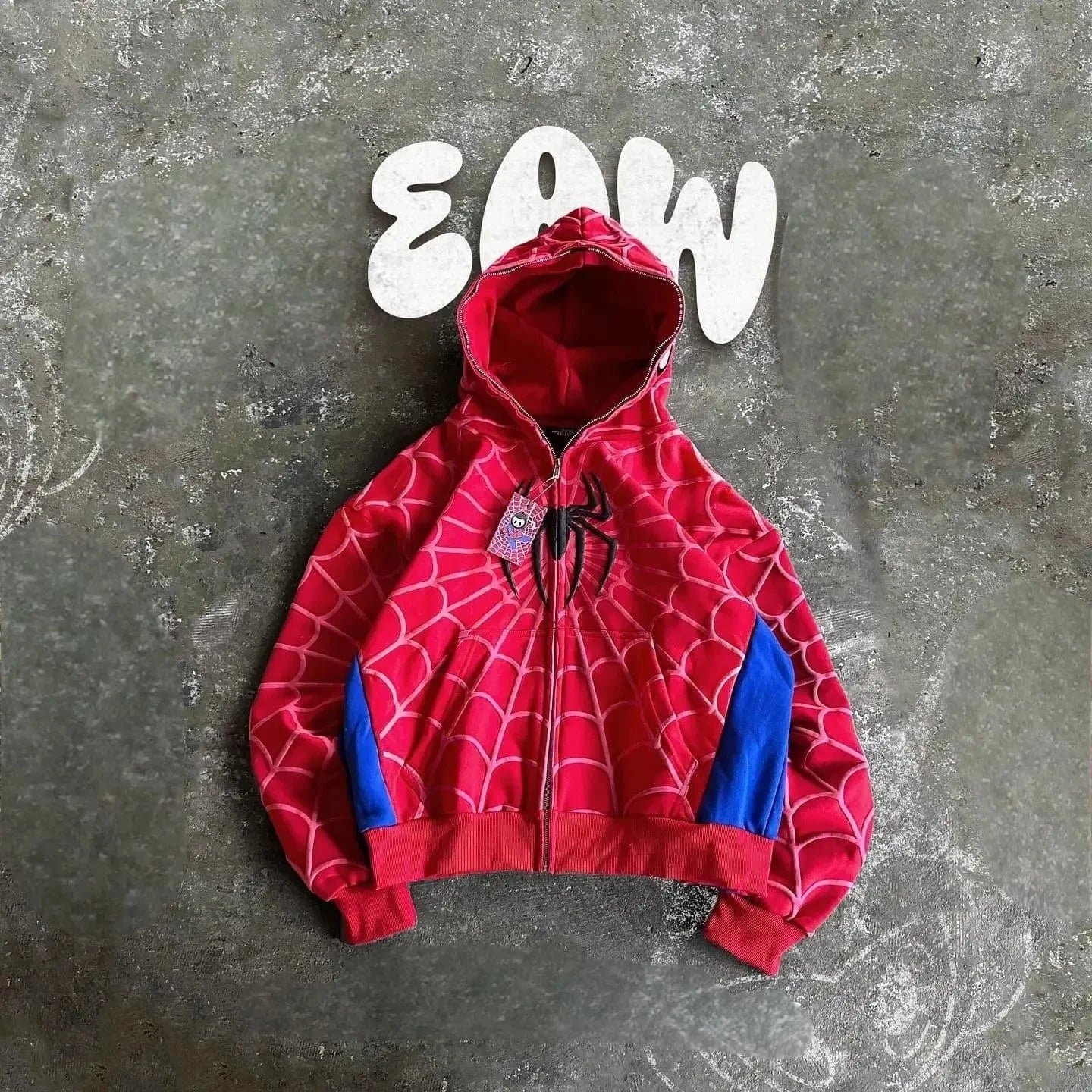 American Gothic Spider Zip Up Hoodie – – Men & Women Zip Up Jacket - Y2K Retro Streetwear - FastZen
