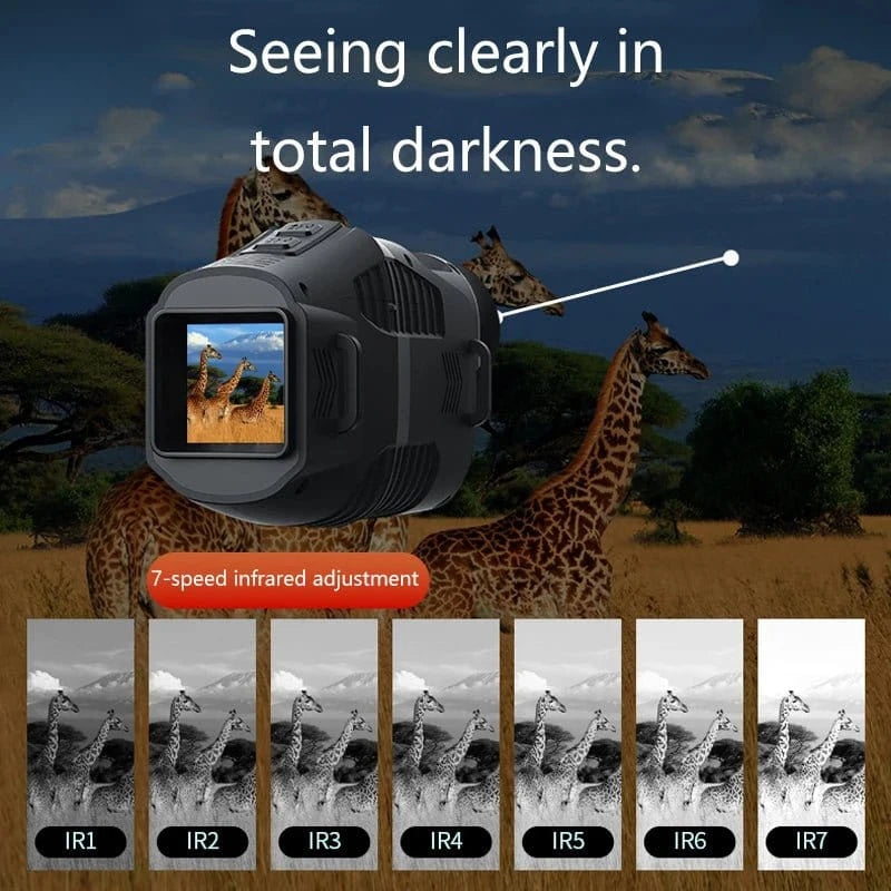 Digital Night Vision Monocular – 2.5K HD Infrared Scope with 800M Full Darkness Viewing - FastZen