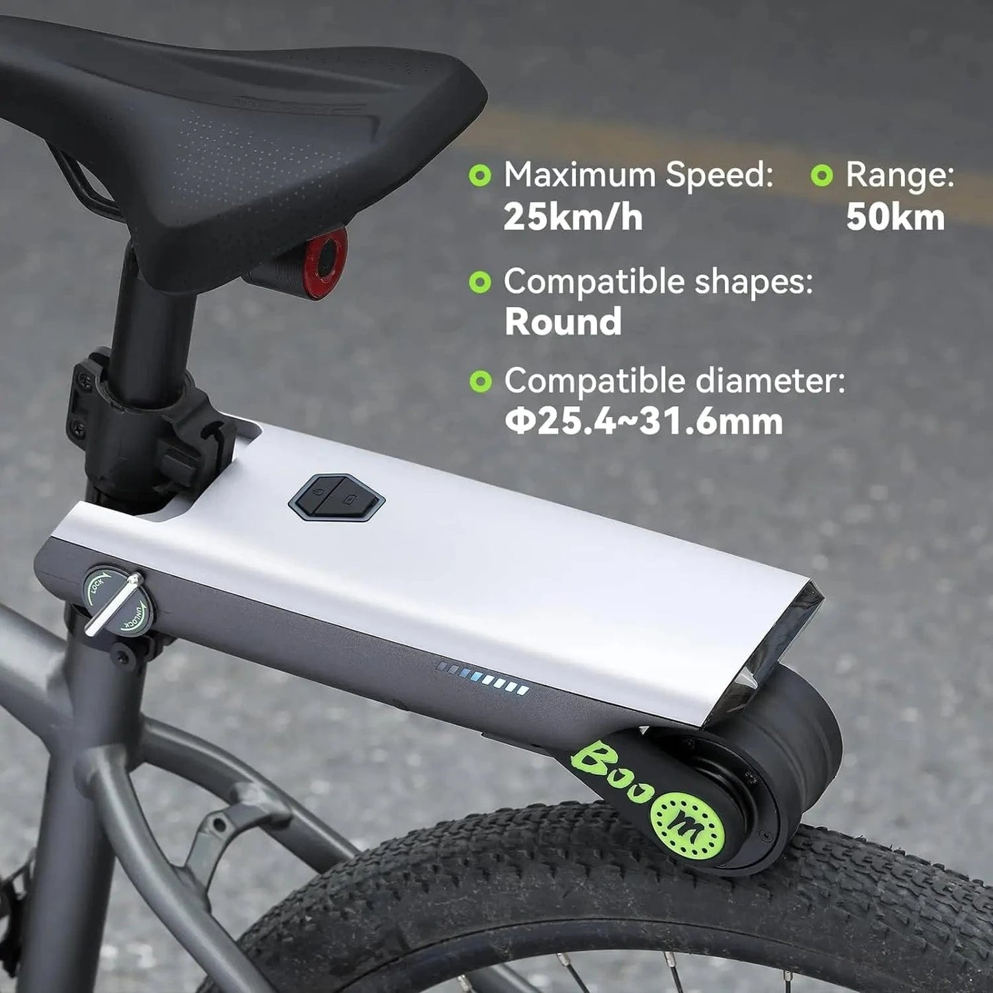 Electric Bike Conversion Kit, Up to 31 Miles Range Pedal Assist for Mountain Bike Road Bike 12V 10Ah Chargeable Battery,15.5Mph - FastZen