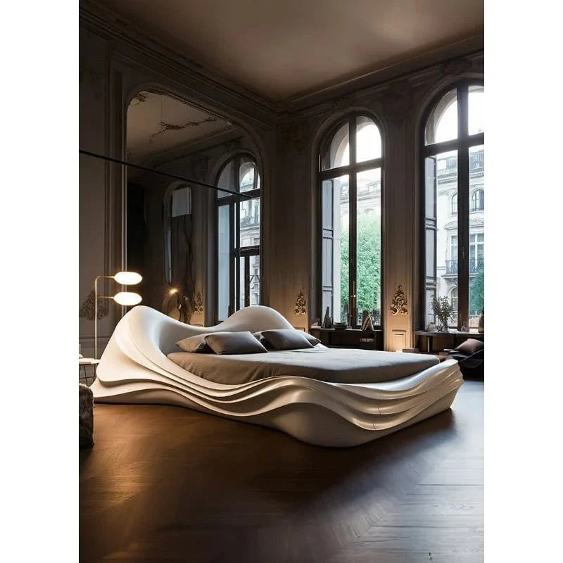 French fashion light luxury art aesthetics double bed master bedroom modern light luxury furniture - FastZen