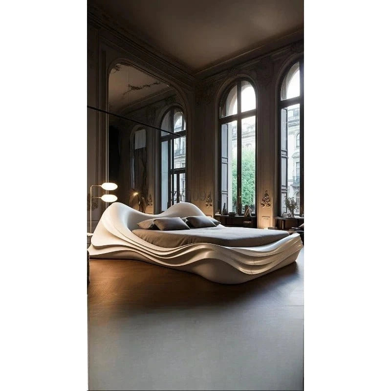 French fashion light luxury art aesthetics double bed master bedroom modern light luxury furniture - FastZen