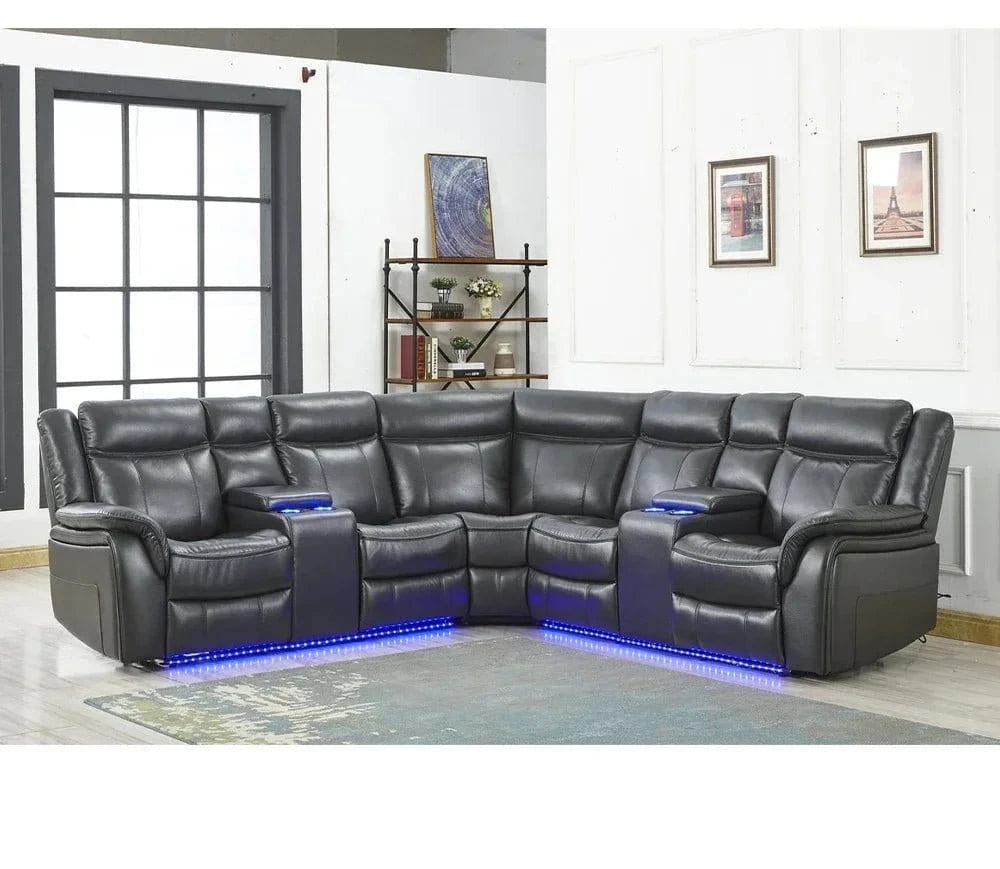 furniture Real Leather Recliner Sofa with Corner Newest and stylish Indoor Furniture - FastZen