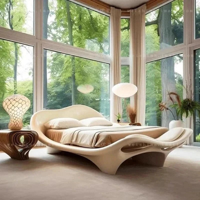 High Quality Nordic Minimalist American Style Soft Wood Wedding Bed Furniture - FastZen