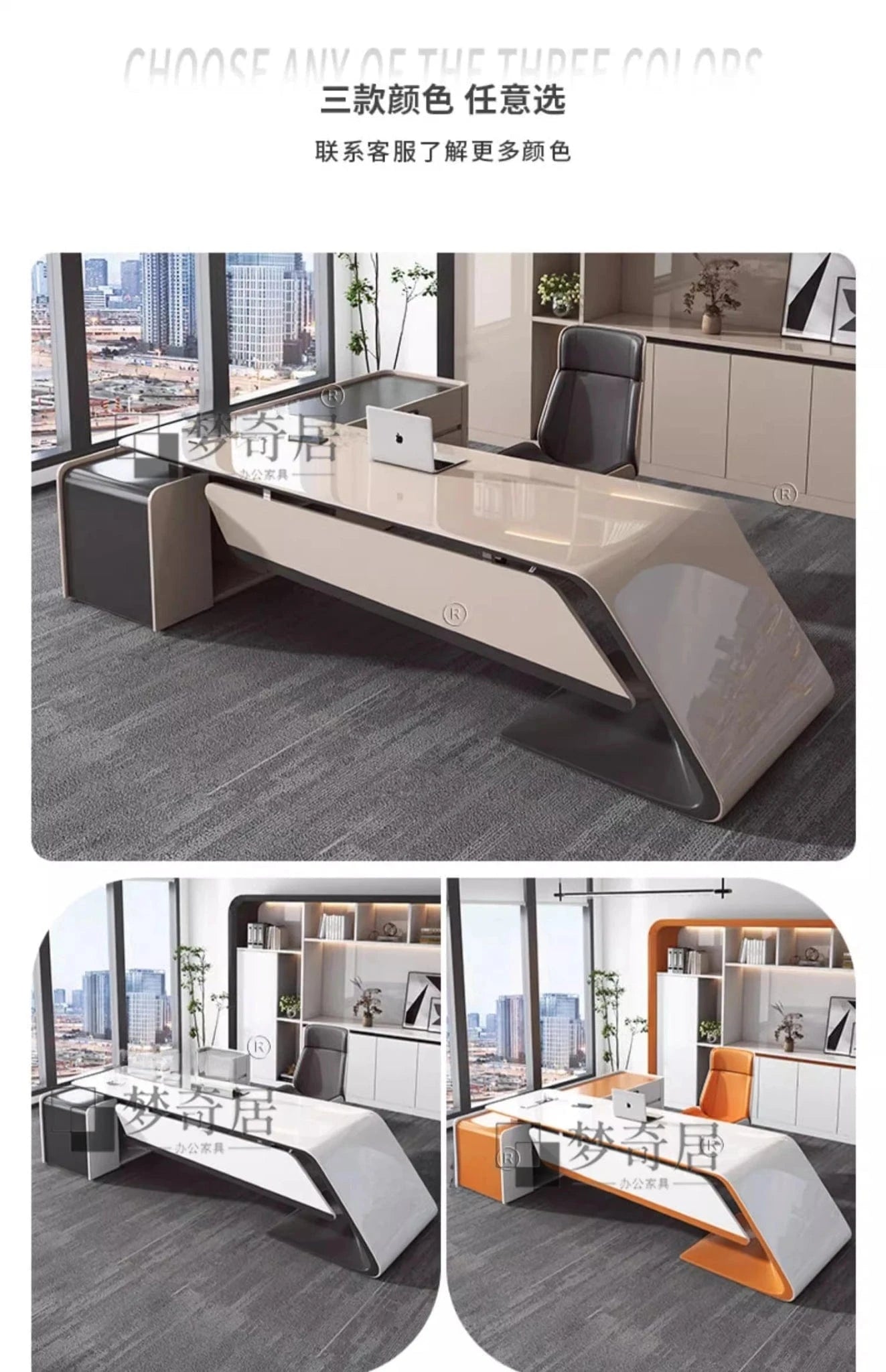Luxury L - Shaped Executive Desk – Modern Aesthetic Office Furniture for Managers, Designer Computer Table & Organizer Workstation - FastZen