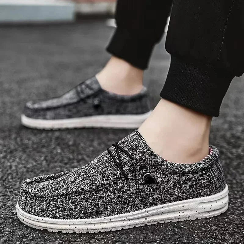 Men’s Fashion Canvas Loafers – 2025 Casual Lightweight Slip - On Shoes - FastZen