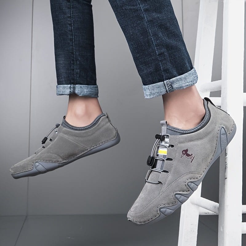 Men's Lightweight Breathable Loafers – Casual Slip - On Shoes with Elastic Band - FastZen